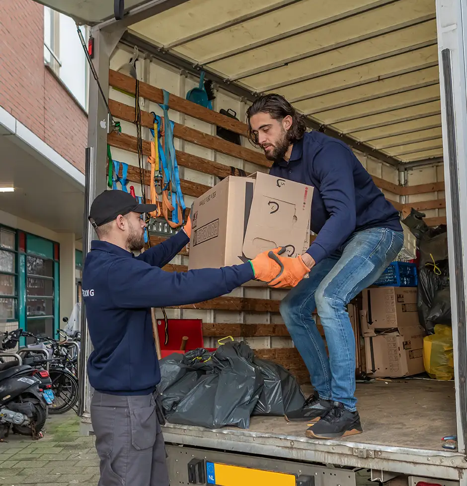 Een huis aan het leegruimen in de regio van Rijnland